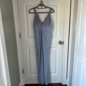White by Vera Wang Soft Blue Maxi Dress